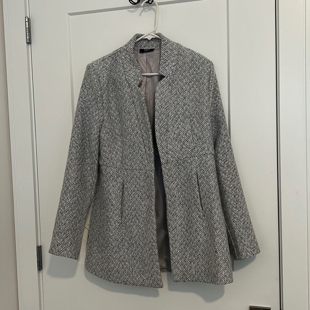 Vici Heathered Gray Pocketed Coat